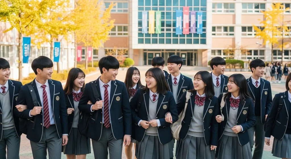 seragam sekolah korea musim dingin